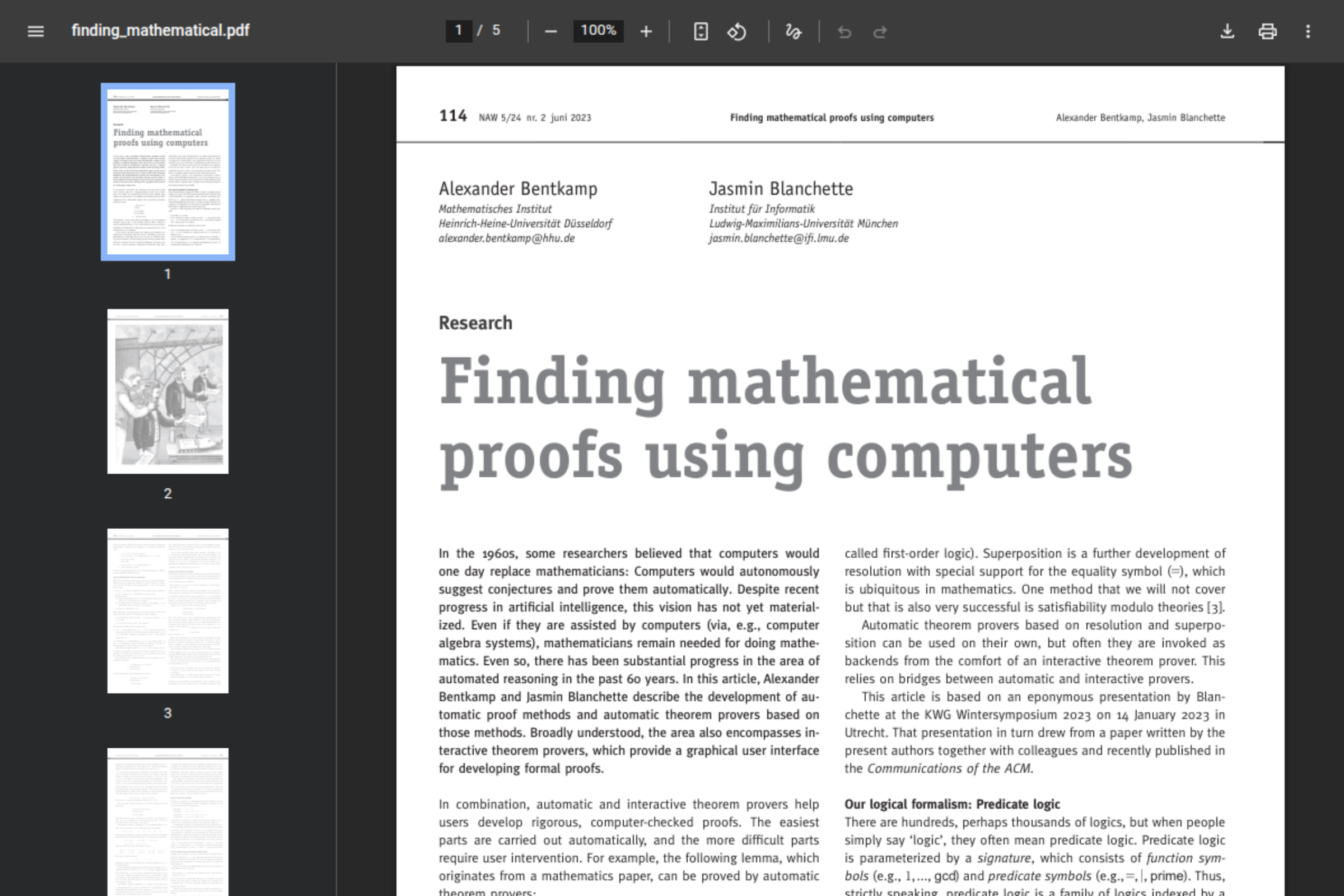 Preview of Finding mathematical proofs using computers