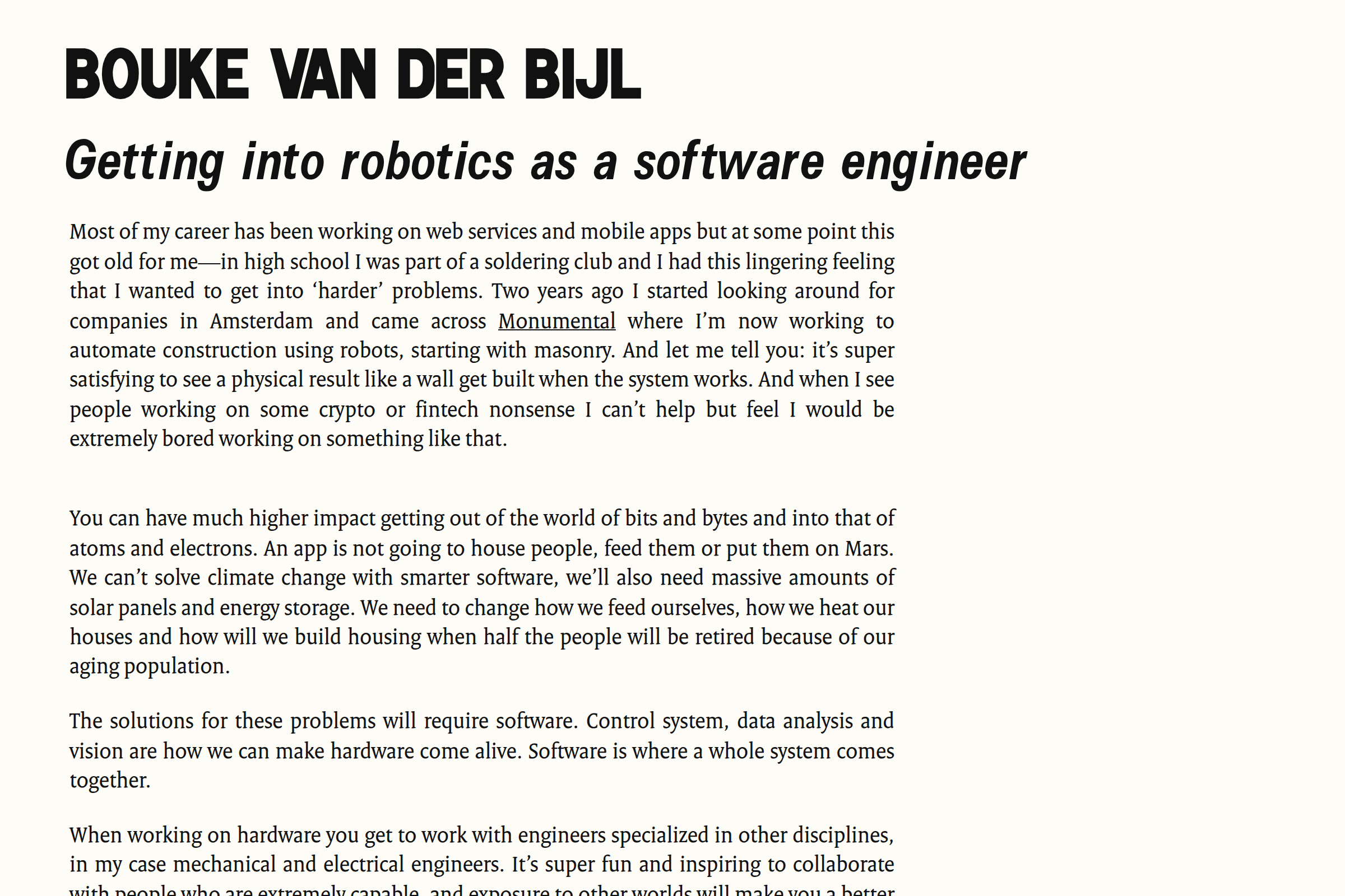 Preview of Getting into robotics as a software engineer