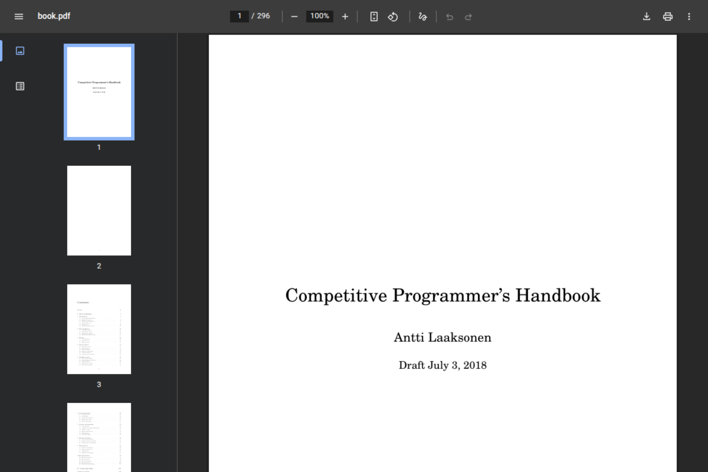 Preview of Competitive programmer's handbook