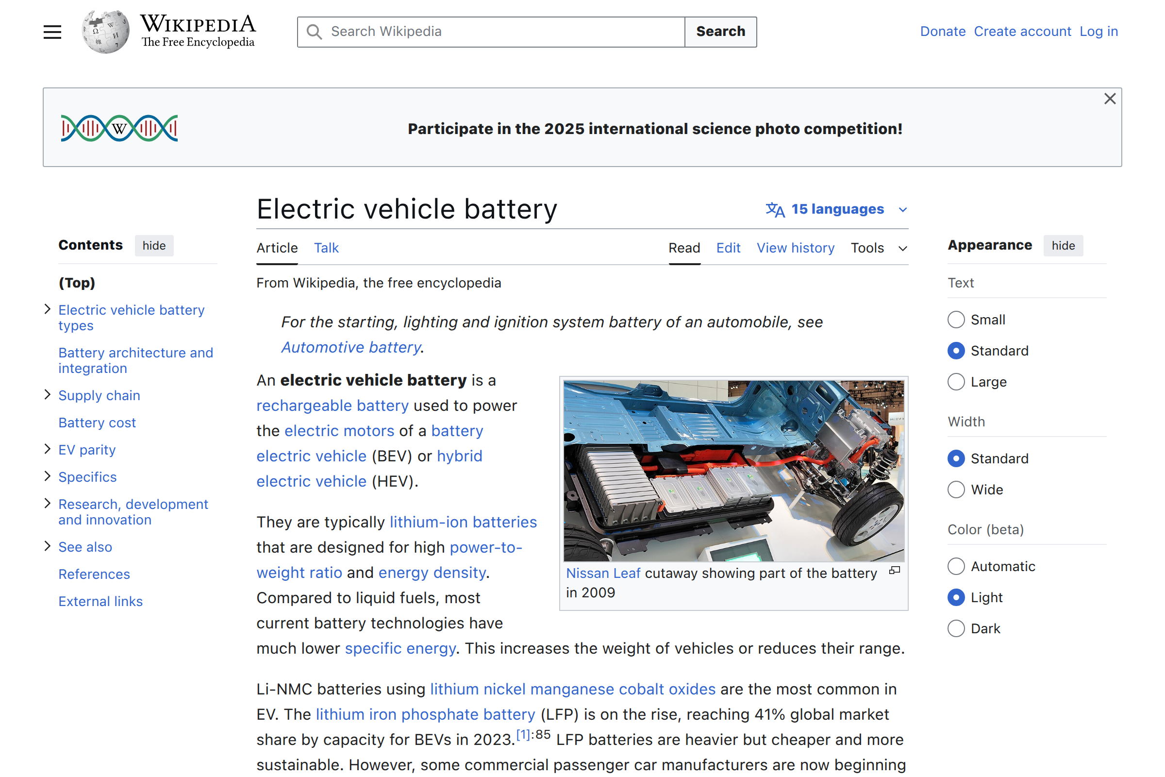 Preview of Electric battery wikipedia