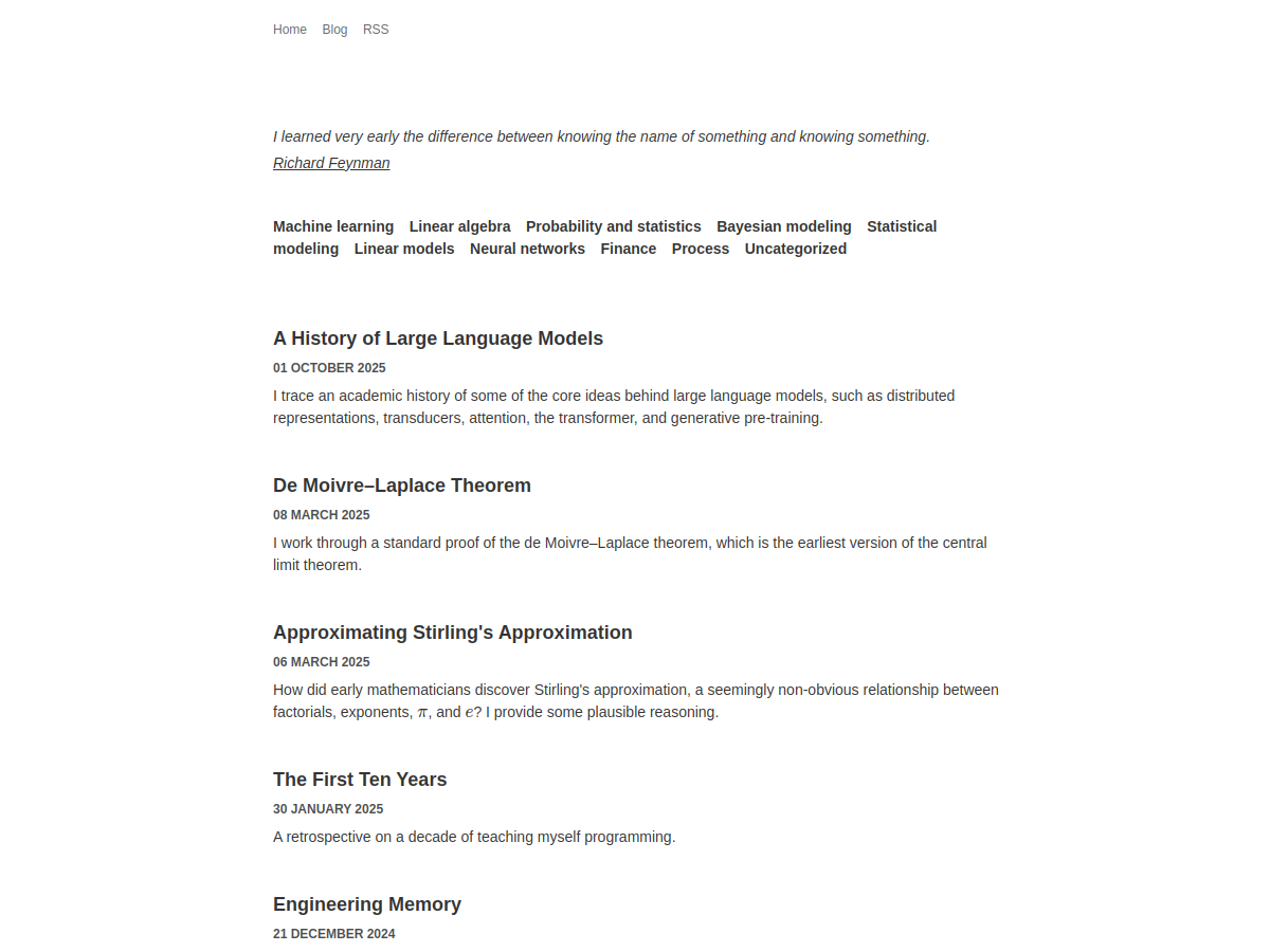 Preview of Gregory Gundersen Blog