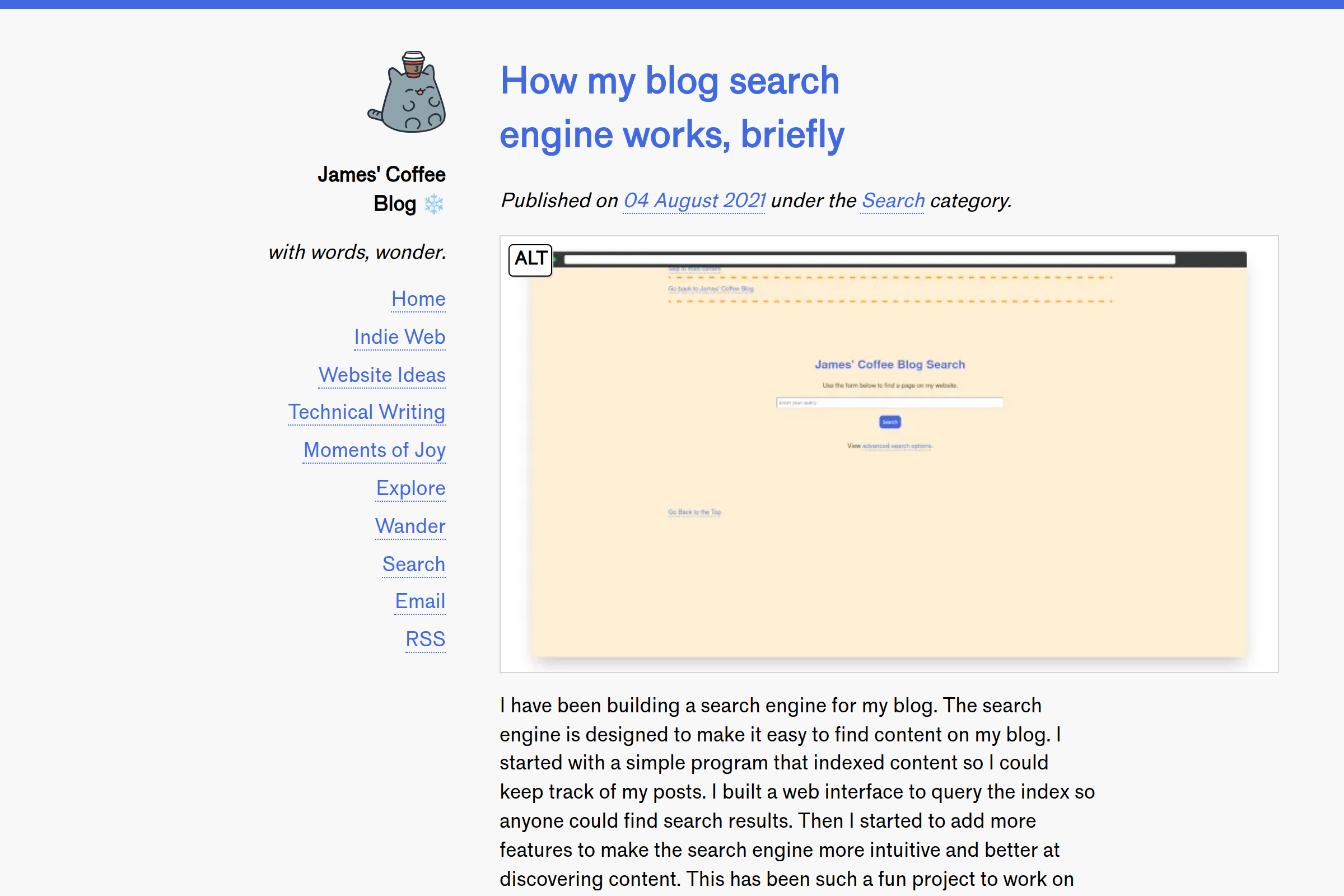 Preview of Building a search engine for my blog
