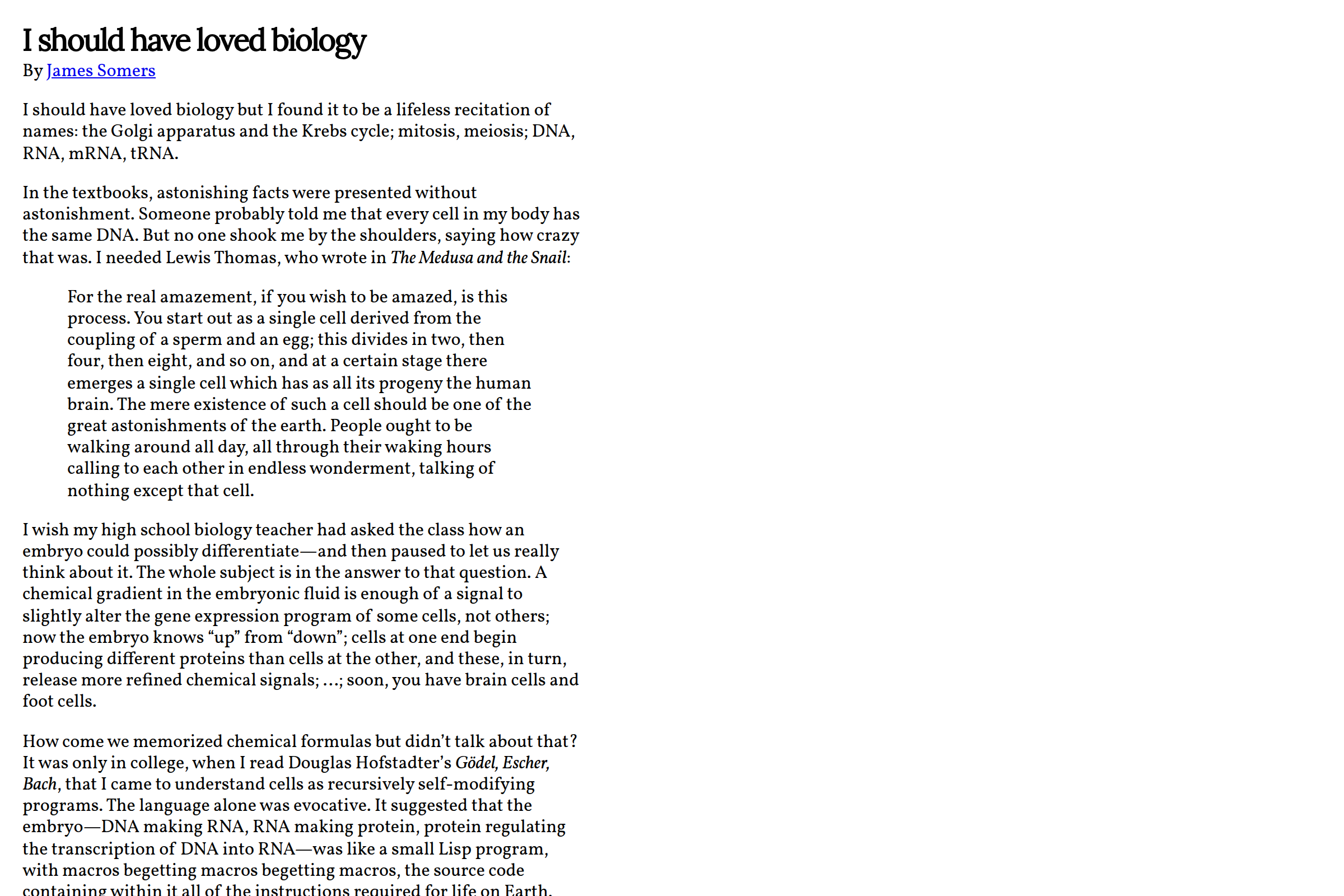 Preview of I should have loved biology