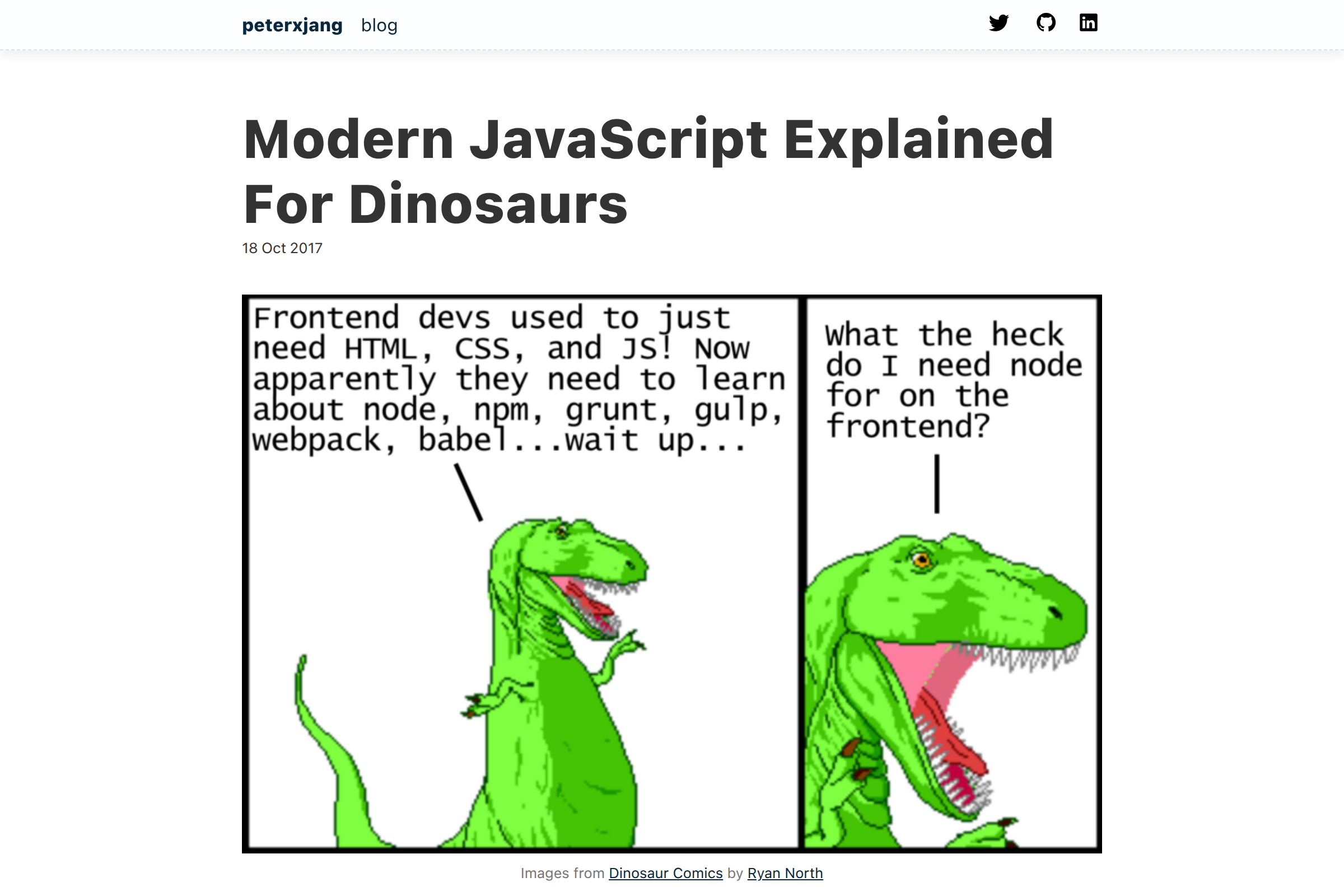 Preview of Modern Javascript explained for dinosaurs