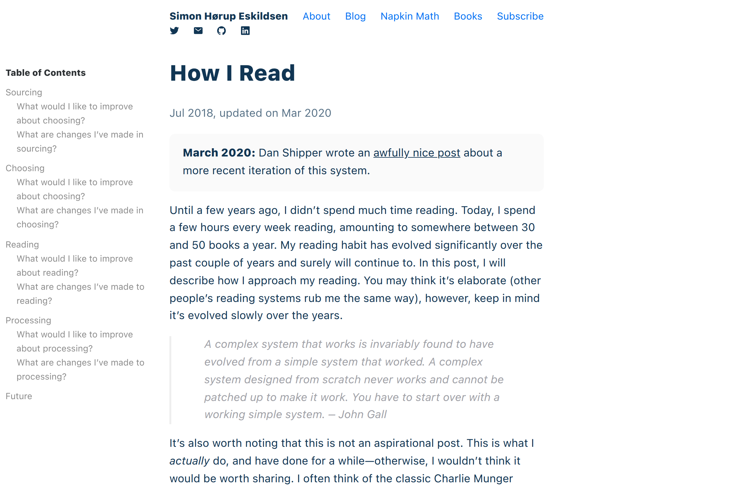 Preview of Simon Eskildsen - How I read