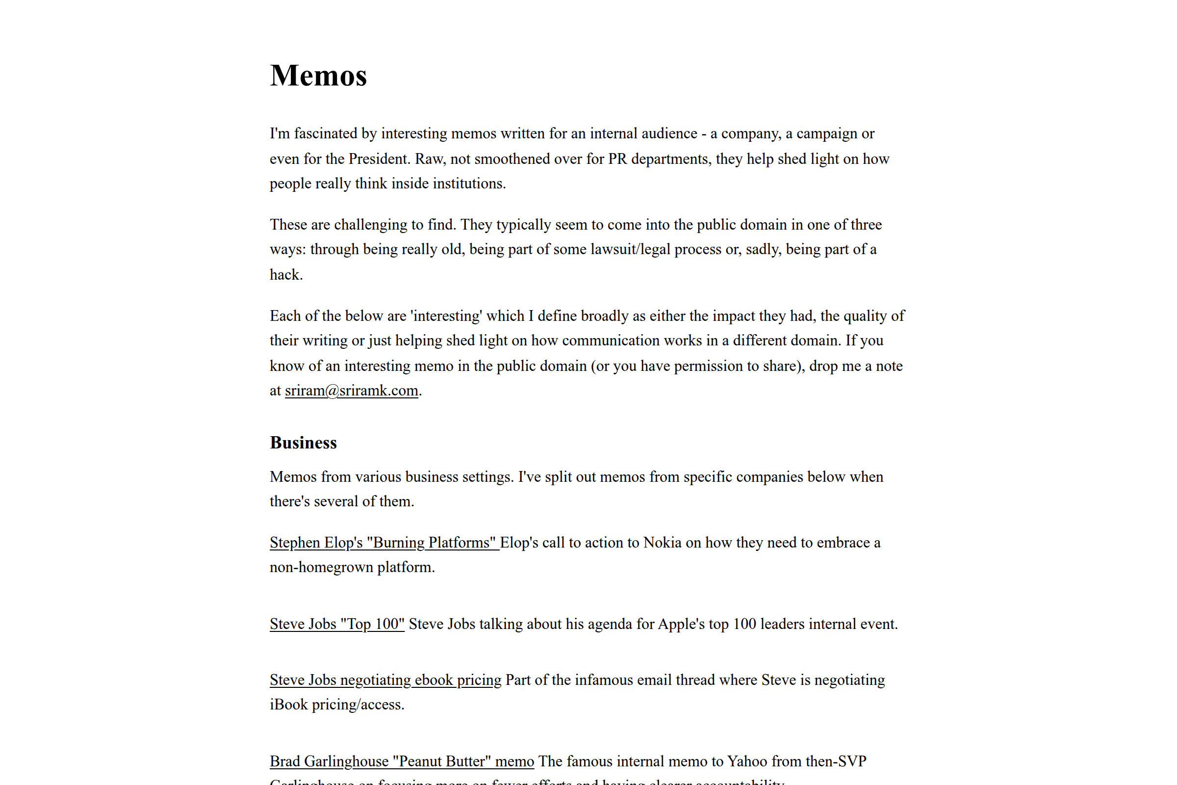 Preview of Compiled memos