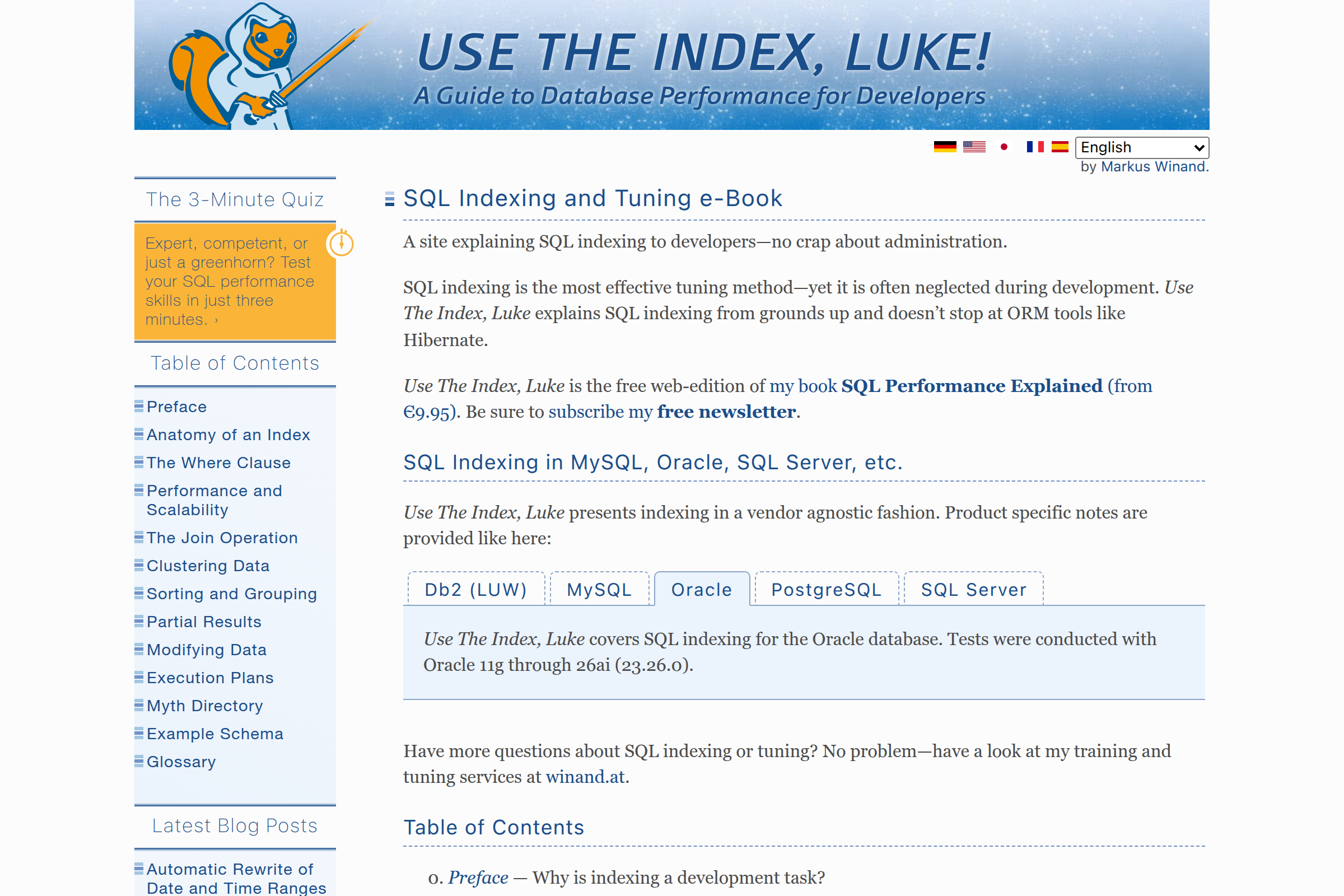 Preview of Use the Index Luke