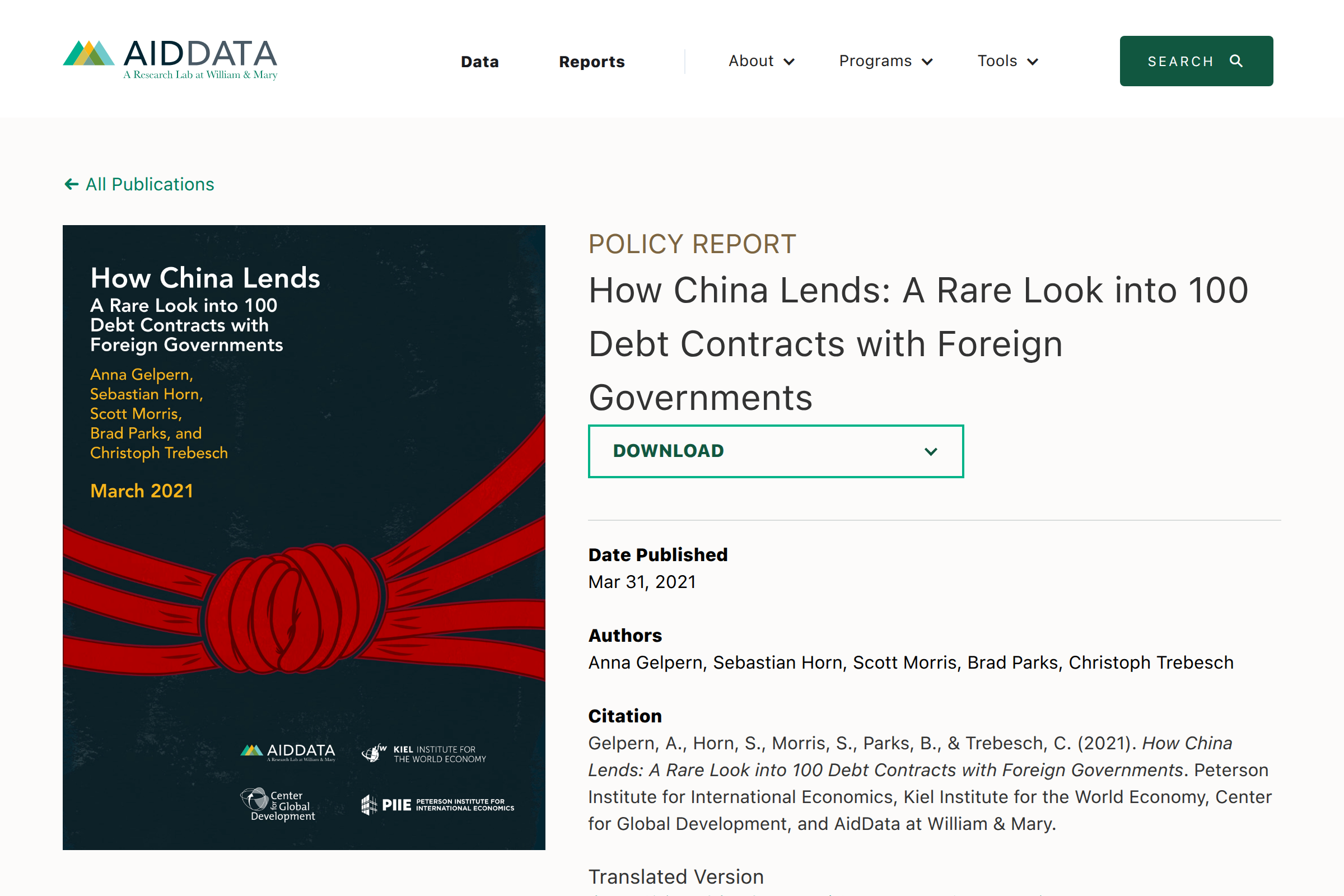 Preview of How China leads - 100 debt contracts with foreign governments