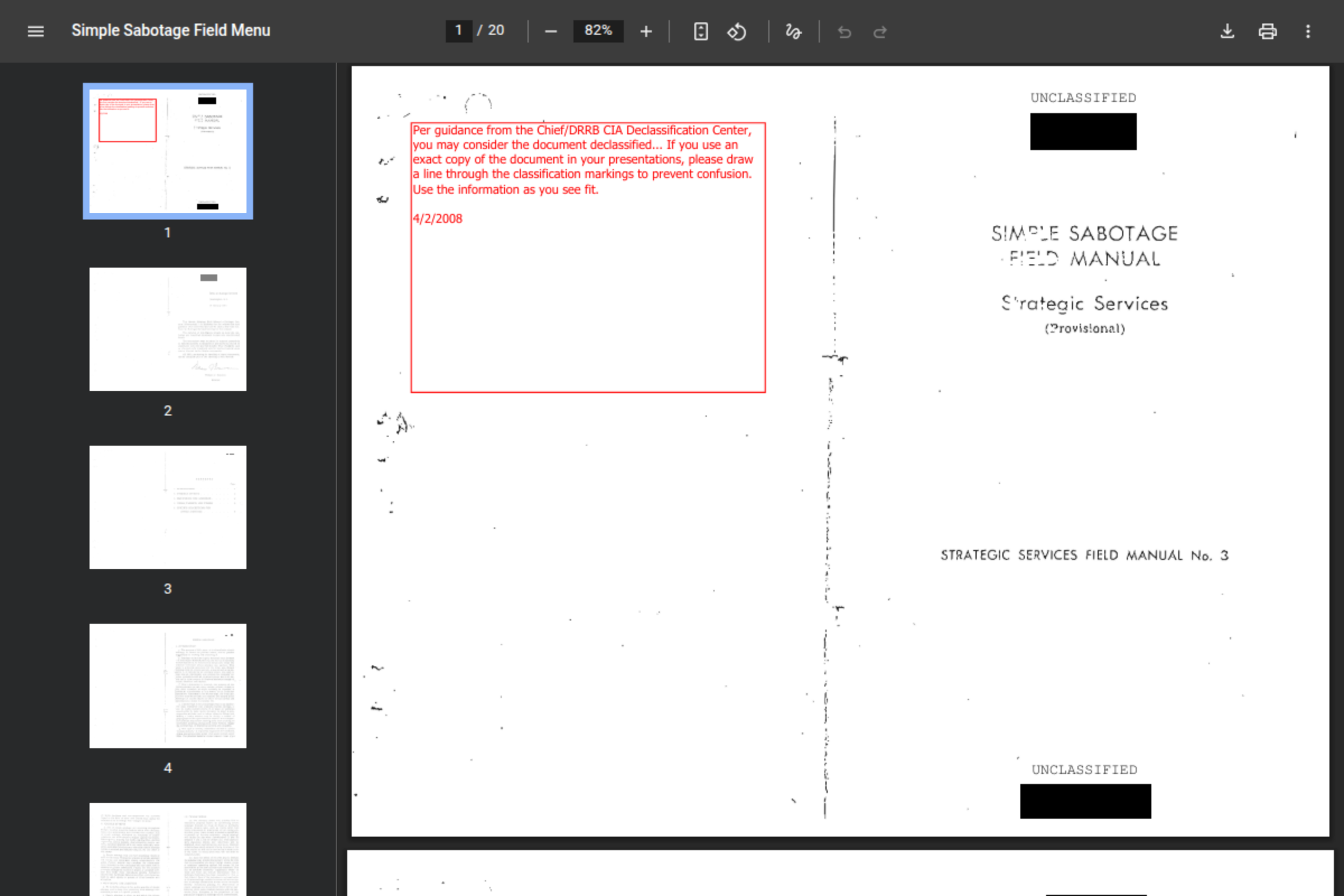 Preview of Simple sabotage field manual