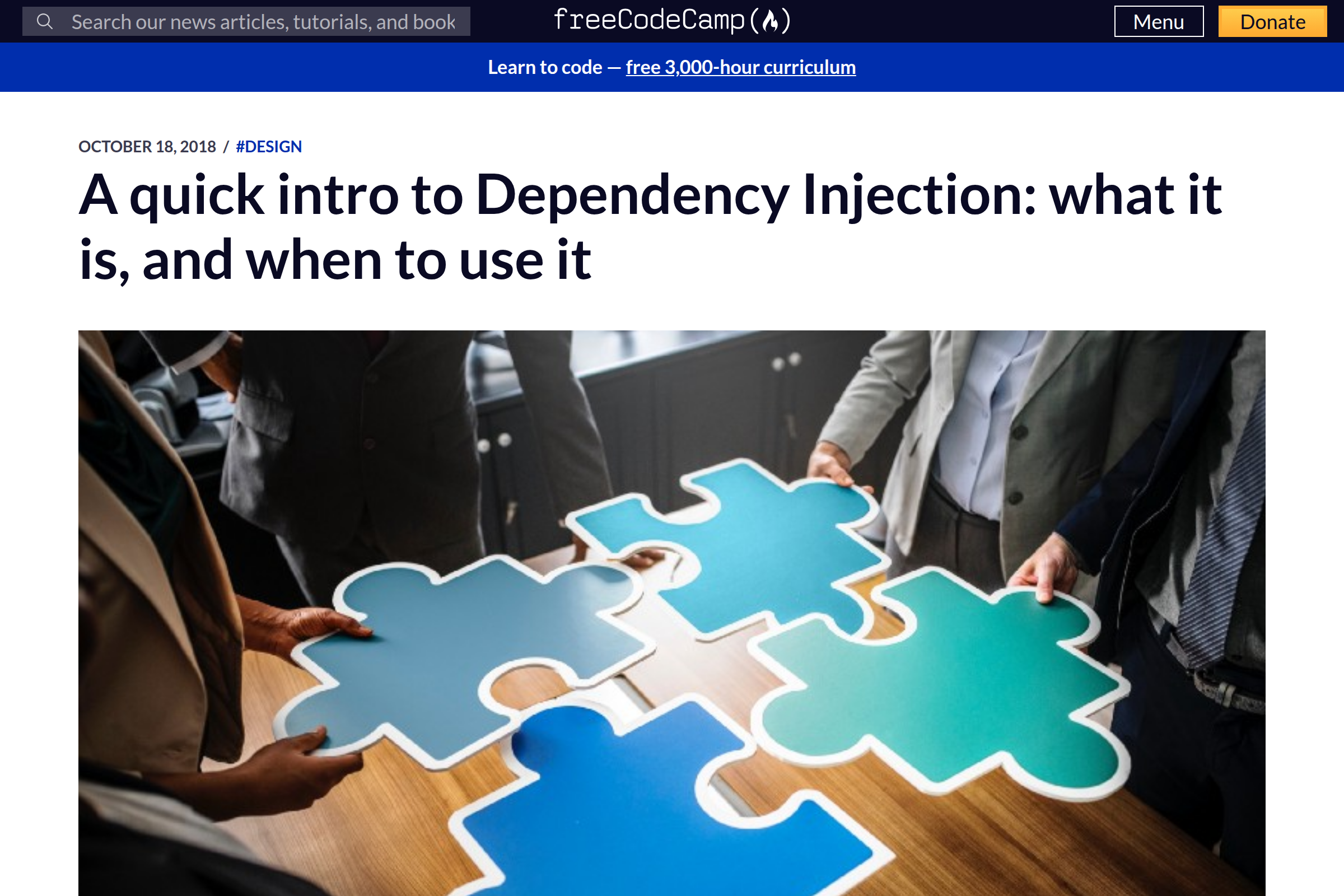 Preview of A quick introduction to dependency injection