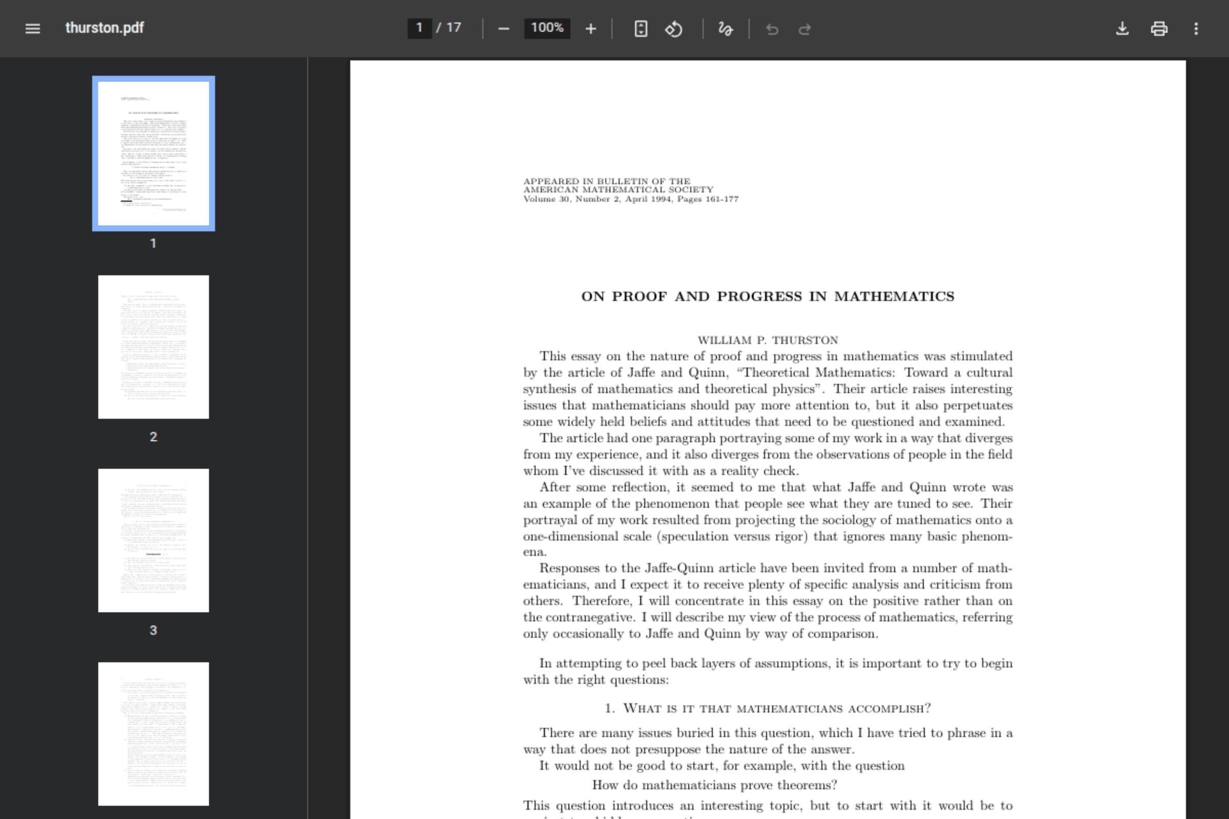 Preview of On proof and progress in mathematics