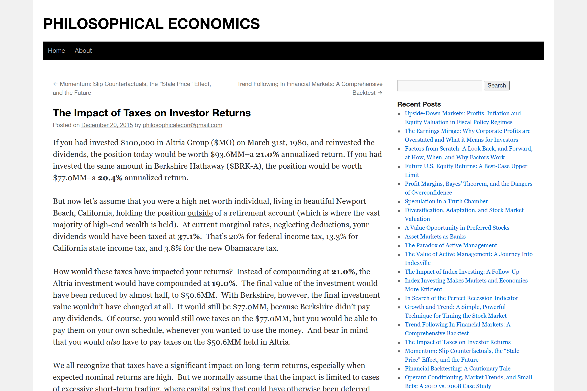 Preview of Impact of taxes on investor returns