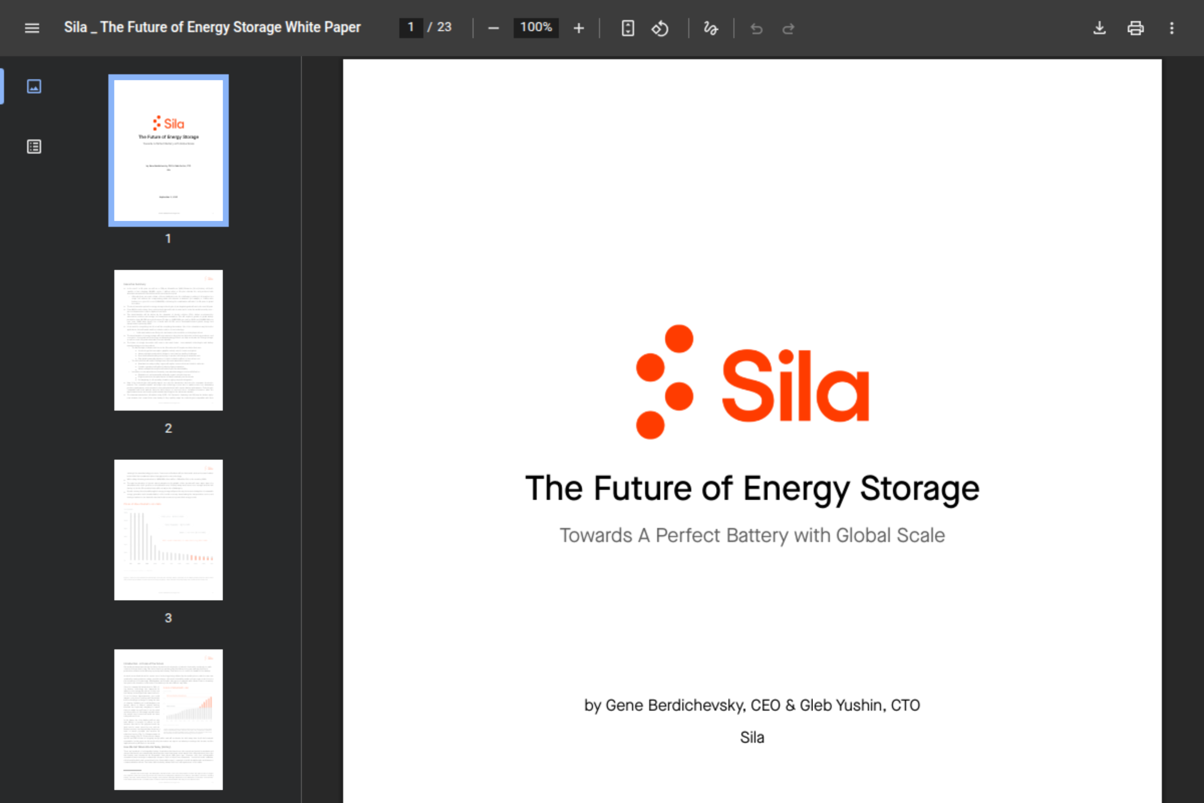 Preview of The future of energy storage